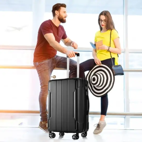 1/3 PCS Expandable ABS Hard Shell Luggage Set with Double Spinner Wheels and TSA Lock - ModernLuxe image {1}