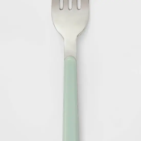 20pc Plastic Handle Flatware Set Mint - Room Essentials&trade;: Stainless Steel Silverware Set, Service for 4, Forks Spoons Knives image {2}