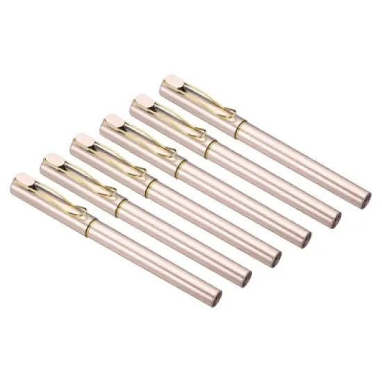 Unique Bargains Metal Smooth Writing Office Reusable Gel Ink Rollerball Pens 12 Pcs image {9}