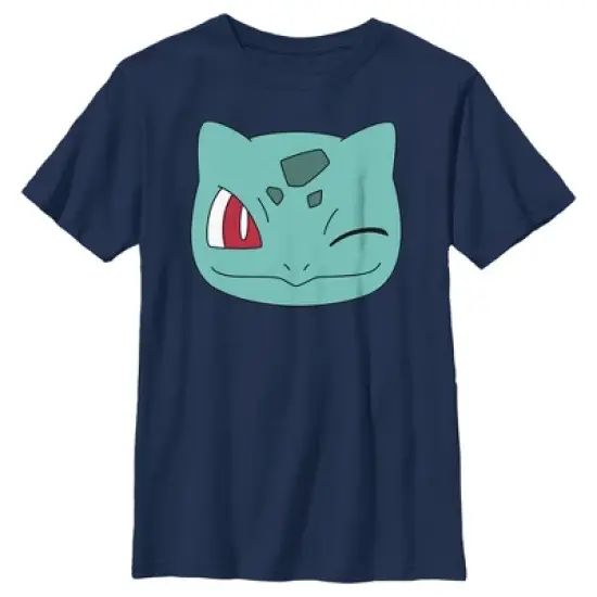 Boy's Pokemon Bulbasaur Wink Face T-Shirt image {5}