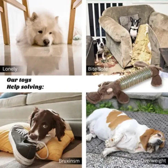 VECELA Pet Supplies Dog Toys, Dog Chew Toys for Small & Medium Dog, Biting Toys Pet Plush Rubber Toys for Teething image {6}
