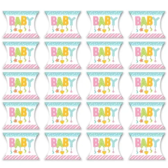 Big Dot of Happiness Colorful Baby Shower - Favor Gift Boxes - Gender Neutral Party Petite Pillow Boxes - Set of 20 image {3}