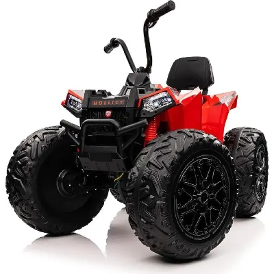 24V Kids ATV With 2 Seater, 4x200W Powerful Engine, Dual 7AH Batteries, Accelerator Handle, EVA Tires,  LED Lights & Music image {11}