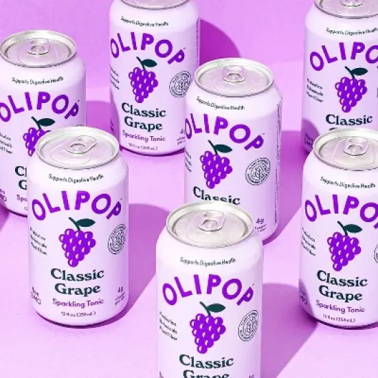 OLIPOP Classic Grape Prebiotic Soda - 12 fl oz Can image {5}