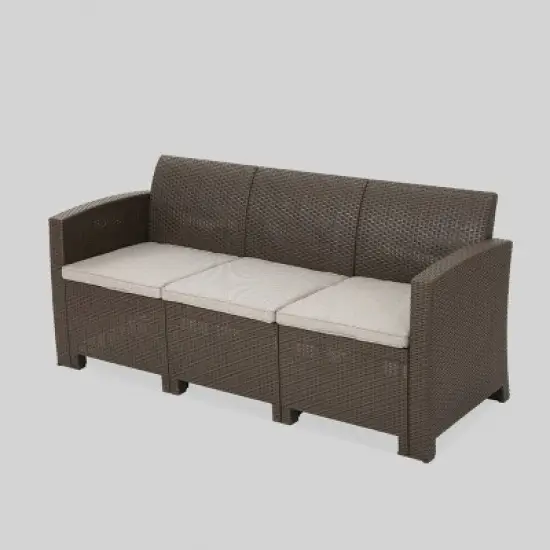 St. Paul Wicker Outdoor Patio Sofa - Christopher Knight Home
 image {4}