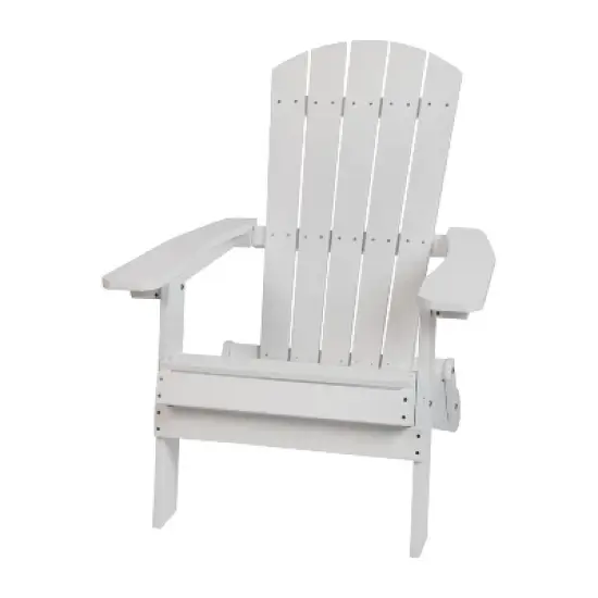 Merrick Lane Poly Resin Folding Adirondack Lounge Chair - All-Weather Indoor/Outdoor Patio Chair image {15}