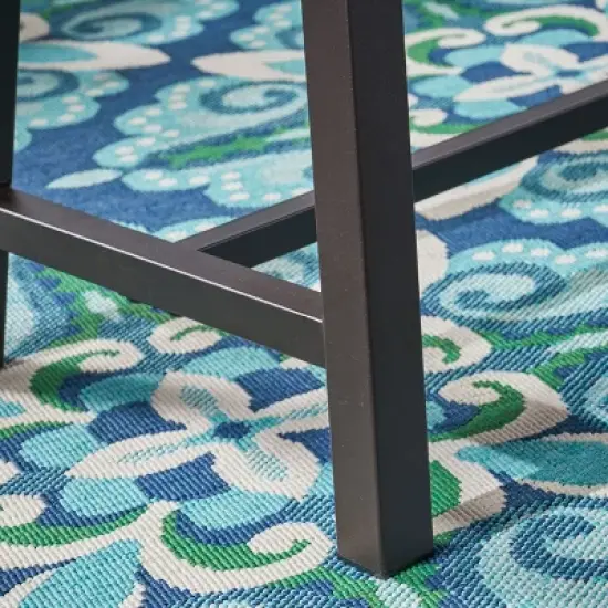 CAVINAS 45.75 Inch Rectangle Patio Table,Outdoor Dining Table with Acacia Wood Tabletop and Slat Paneling for Porch Backyard Balcony,Natural image {7}