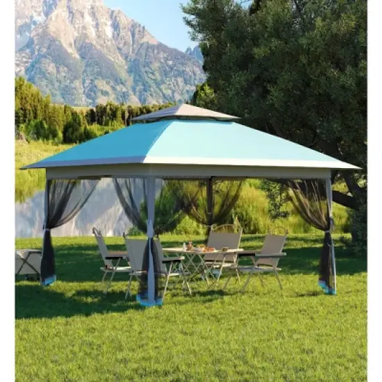 13 X 13 Pop Up Gazebo with Mosquito Netting,Outdoor Patio Gazebo,Outdoor Canopy Tent with Mosquito Netting,Backyard Tent image {12}
