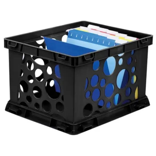 Storex Large File Crate, Black image {1}