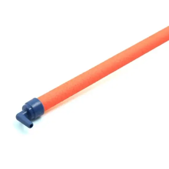 Unique Bargains Fish Tank Filter Hydroponic Air Stone Bubble Wall Tube Pump Decor Orange 18.5" Length image {2}