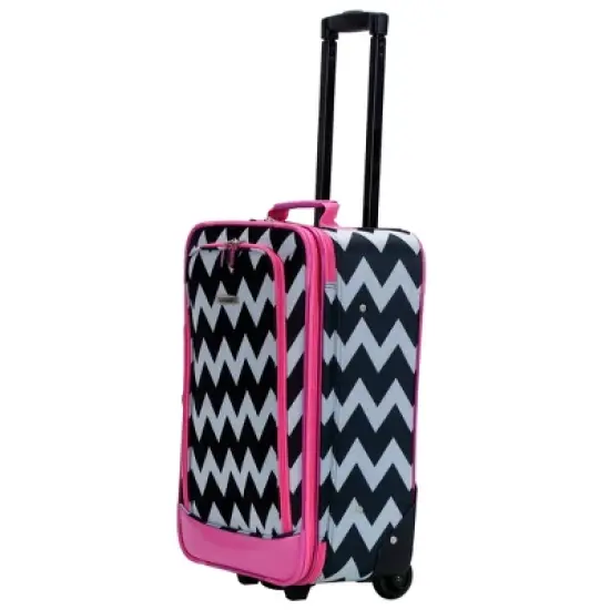 Rockland Escape 4pc Softside Checked Luggage Set image {6}
