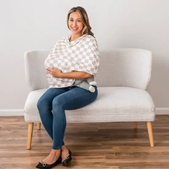 Itzy Ritzy Mom Boss 4-in-1 Nursing Cover - Tan image {1}