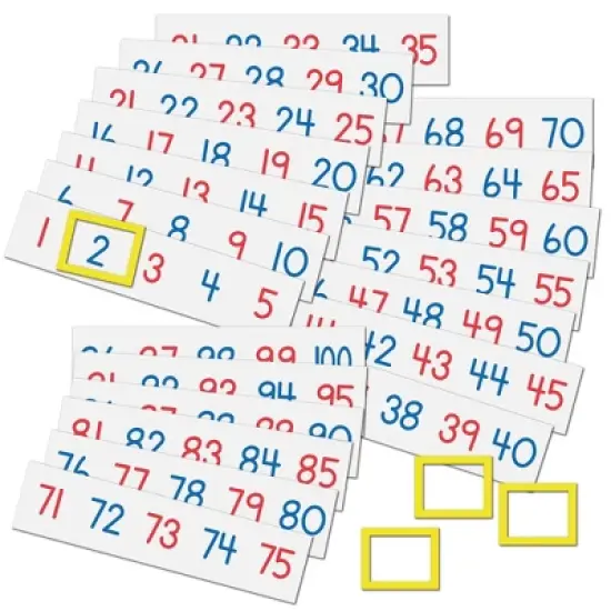 Learning Resources Magnetic Number Line 1-100, 20 Magnets, Sets of 5 Magnets, Ages 3+ image {1}