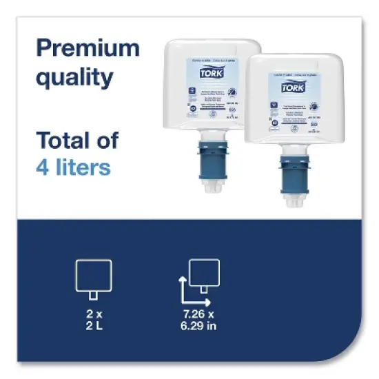 Tork Mild Foam Soap S26 Refill, Unscented, 2 L, 2/Pack image {2}