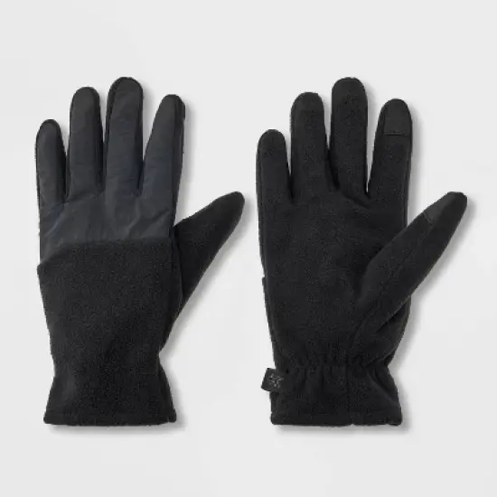 Men's Mixed Fleece Gloves - All in Motion&trade; Black image {3}