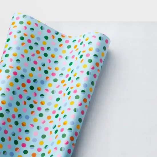 Blue Dots Gift Wrapping Paper - Spritz&trade;: Birthday Gift Wrap, Multi-Colored, , 96" x 30" image {2}