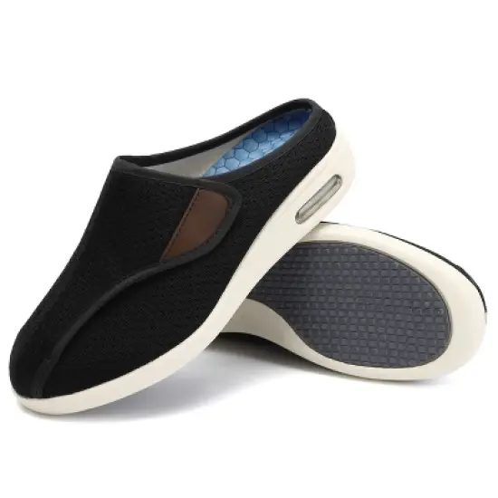 Womens Stylish Shoes with Arch Support Extra Wide Widths Walking Sneakers with Soft Insoles Adjustable Easy On/Off for Swollen Feet image {2}