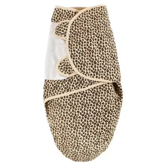 Hudson Baby Infant Girl Quilted Cotton Swaddle Wrap 3pk, Rose Leopard, 0-3 Months image {3}