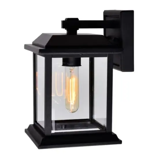 CWI Lighting,Blackbridge 1 Light Outdoor Black Wall Lantern image {9}