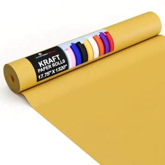 Exquisite Colored Kraft Paper Roll 17.5 In x 110 Ft Kraft Wrapping Paper Craft Paper Shipping Paper Kraft Paper Roll Gift Wrap image {17}