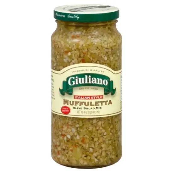 Giuliano Muffuletta Olive Salad Mix - Case of 6 - 16 fl oz image {1}