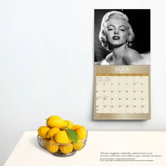 Browntrout 2024 Wall Calendar 12"x12" Marilyn Monroe image {3}