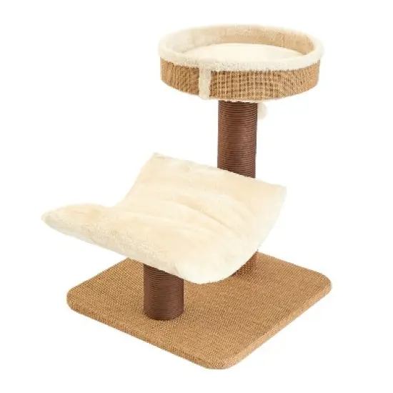Two by Two Marquette - Beige Scratching Post Cat Furniture - 21.9 in. Tall image {8}