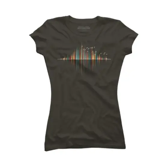 Junior's Design By Humans Nature's Music - Sound Wave By NomAdartStudio T-Shirt image {6}