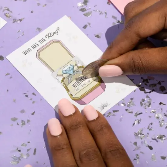 30ct 'Who Has The Ring?' Bridal Shower Scratch Off Game image {5}