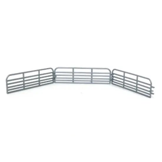 Standi Toys 1/64 3 Pack of Silver Plastic 16 Feet to Scale Cattle Gates ST440 image {1}