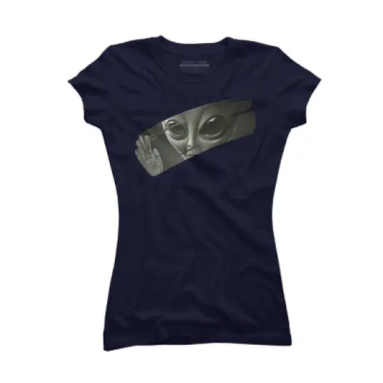 Junior's Design By Humans Alien By surgeryminor T-Shirt image {5}