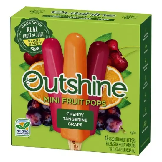Outshine Cherry/Tangerine/Grape Frozen Fruit Bars - 18 fl oz/12ct image {6}