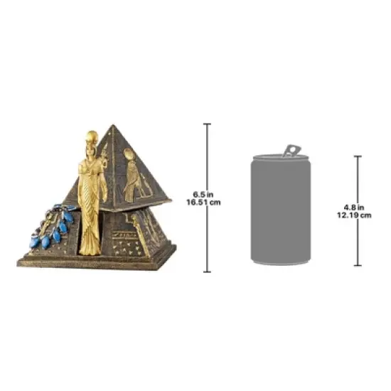 Design Toscano Egyptian Goddess Isis Pyramid Treasure Box Sculpture image {1}
