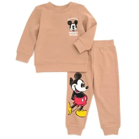 Disney Lion King Mickey Mouse Pumbaa Timon Simba Fleece Sweatshirt and Pants Set Newborn to Little Kid image {6}
