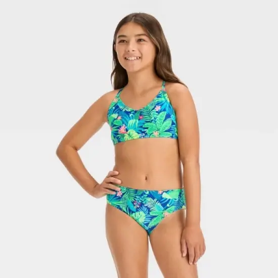 Girls' 'Living in the Tropics' Floral Printed Bikini Set - art class&trade; image {3}