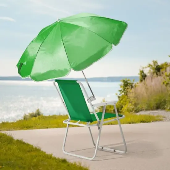 Karl Home Green Metal Folding Beach Chair(Set of 1) image {5}