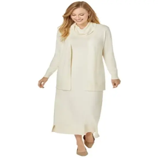 Jessica London Women&rsquo;s Plus Size 2-Piece Sweater Dress image {3}
