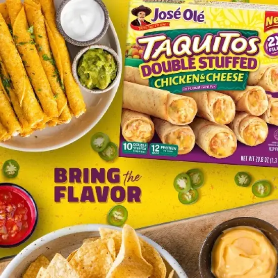 Jose Ole Chicken & Cheese Double Stuffed Frozen Taquitos - 20.8oz image {3}