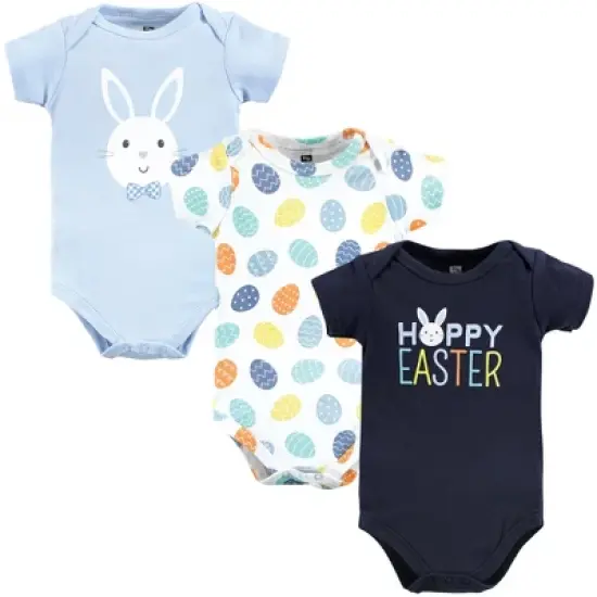 Hudson Baby Infant Boy Cotton Bodysuits, Hoppy Easter image {6}