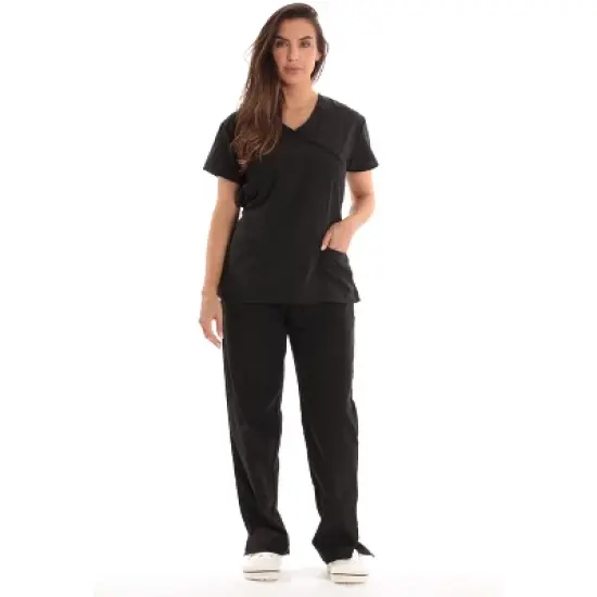 Just Love Women's Scrub Sets Medical Scrubs (Mock Wrap) - Comfortable and Professional Uniform in image {1}