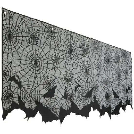 Northlight Spider Webs and Bats Halloween Valance Decoration - 5.25' image {3}