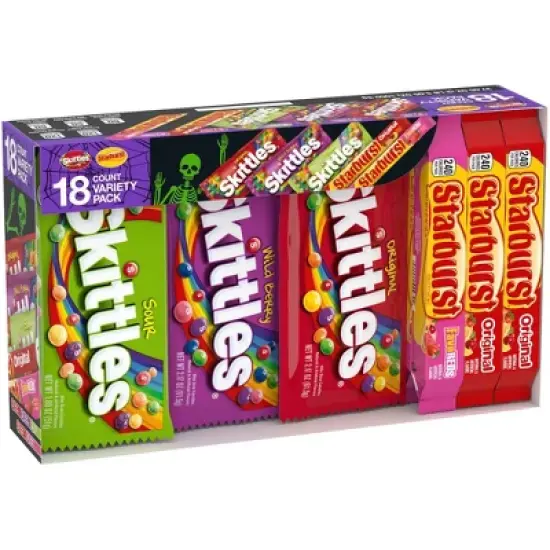 Mars - Skittles & Starburst Halloween Candy Chewy Variety Pack - 37.05oz/18ct image {1}