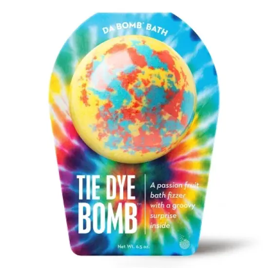 Da Bomb Bath Fizzers Tie-Dye Yellow Bath Bomb - 6.5oz image {7}