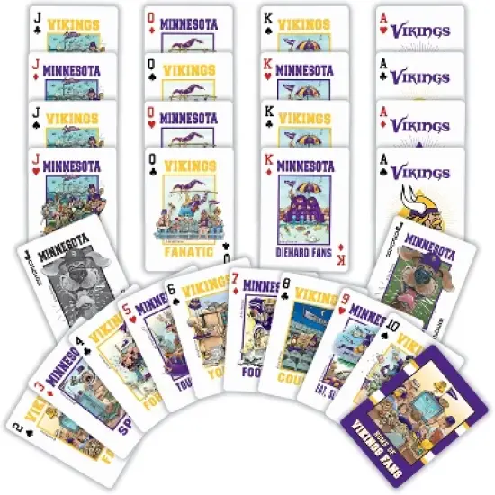 MasterPieces Officially Licensed NFL Minnesota Vikings Fan Deck Playing Cards - 54 Card Deck image {2}