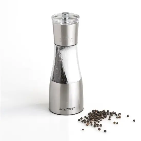 BergHOFF Essentials Salt & Pepper Mill, Corrosion Resistance, Acrylic Holder, Ceramic Grinding Mechanism image {4}