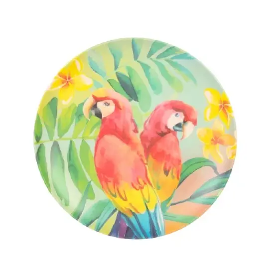 Laurie Gates Tropical Parrots 12 Piece Melamine Dinnerware Set in Assorted Designs image {8}