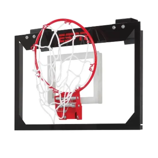 ESPN Mini Basketball Hoop, Over The Door Basketball Hoop Includes 2 Mini Basketballs and Pump &ndash; Black (ES-BK222.EEV24) image {2}