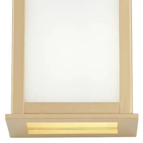 John Timberland Modern Outdoor Wall Light Fixture Warm Gold 12 3/4" Milky White Glass Shade for Exterior Barn Deck House Porch Yard Patio Outside Home image {3}