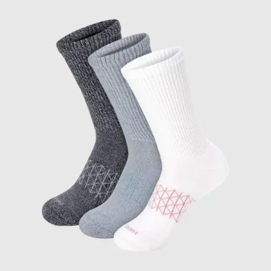 Hanes Women's Absolute Wellness 3pk Non-Binding Crew Socks - 5-9 image {9}
