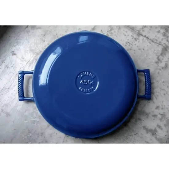 Saveur Selects Voyage Series 4.5qt Enameled Cast Iron Braiser with Stainless Steel Lid image {2}